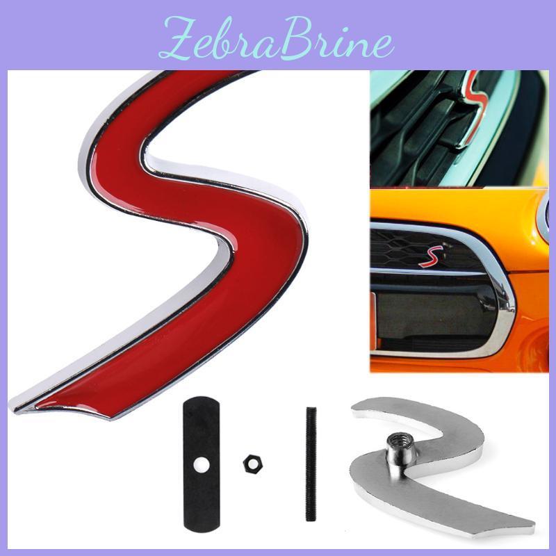 Metal S 3d Front Grille Badge Emblem Decal For Mini Cooper R50 R52 R53 R56 R57