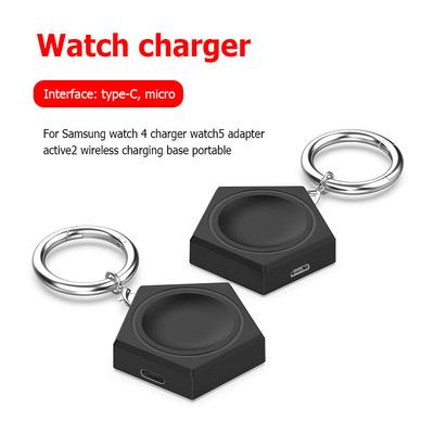 Portable Wireless Charging Stand Base for Google Pixel Watch Charger Dock with Keychain 2 IN 1 Micro USB Type C Charger Adapter