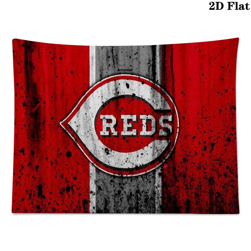 Cincinnati Reds Wall Tapestry Aesthetic Wall Hanging Printed Fabric Blanket Decorative Tapestries for Bedroom Living Room Home Decor