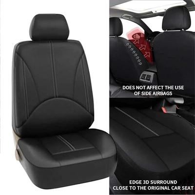 Car Seat Cover Set Breathable PU Leather Vehicle Seat Cushion Full Surround Cover for Car Full Protection Pad Fit 5-Seat Auto