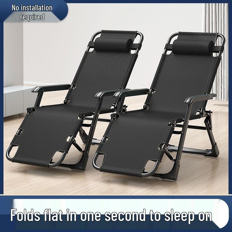 Portable Folding Lounge Chair: Reclining Sofa Bed for Home and Balcony