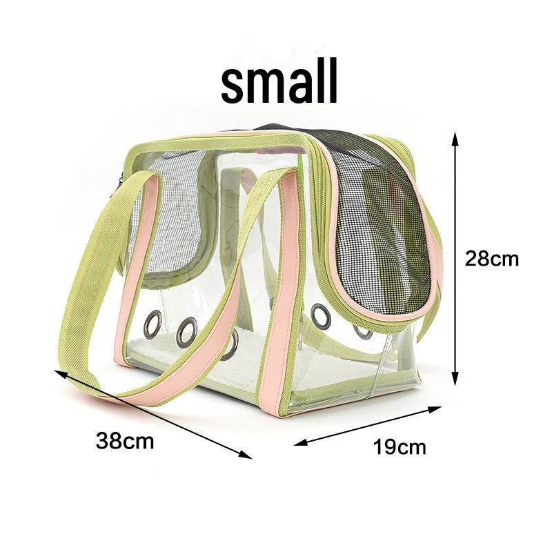 

Портативная прозрачная сумка-переноска для кошек Leyoupai: Просторная одноплечевая конструкция для домашних животных