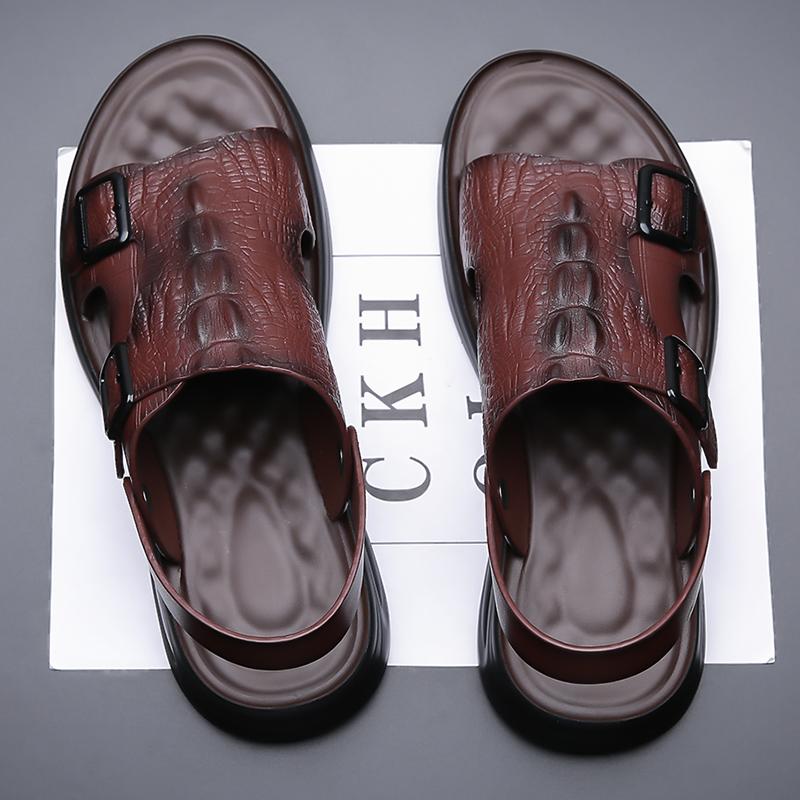 Outdoor Herrensandalen Outdoor Sommer Hausschuhe Hochwertige Schuhe 2025 Sommer Ledersandalen für Herren Neue Herren Laufschuhe