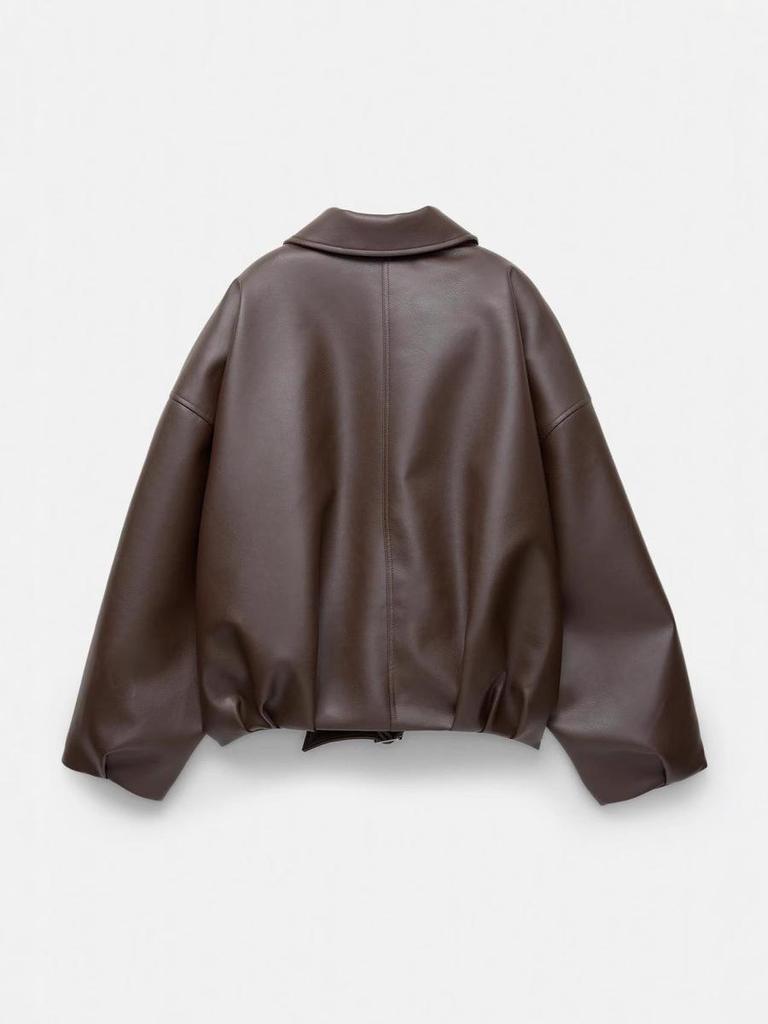 Women's Retro Spring Pilot Jacket: Faux Leather Casual Top Coat - American and European Style