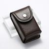 Brown Leather Folding Glasses Case, Leather Presbyopia, Glasses Packaging Box, Black Storage Portable.