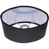 Gadpiparty E27 Oval Drum Lamp Shade Replacement - Black Silk Cloth Hardback Lampshade with Spider Clip - Transitional Style for Table & Floor Lamps -