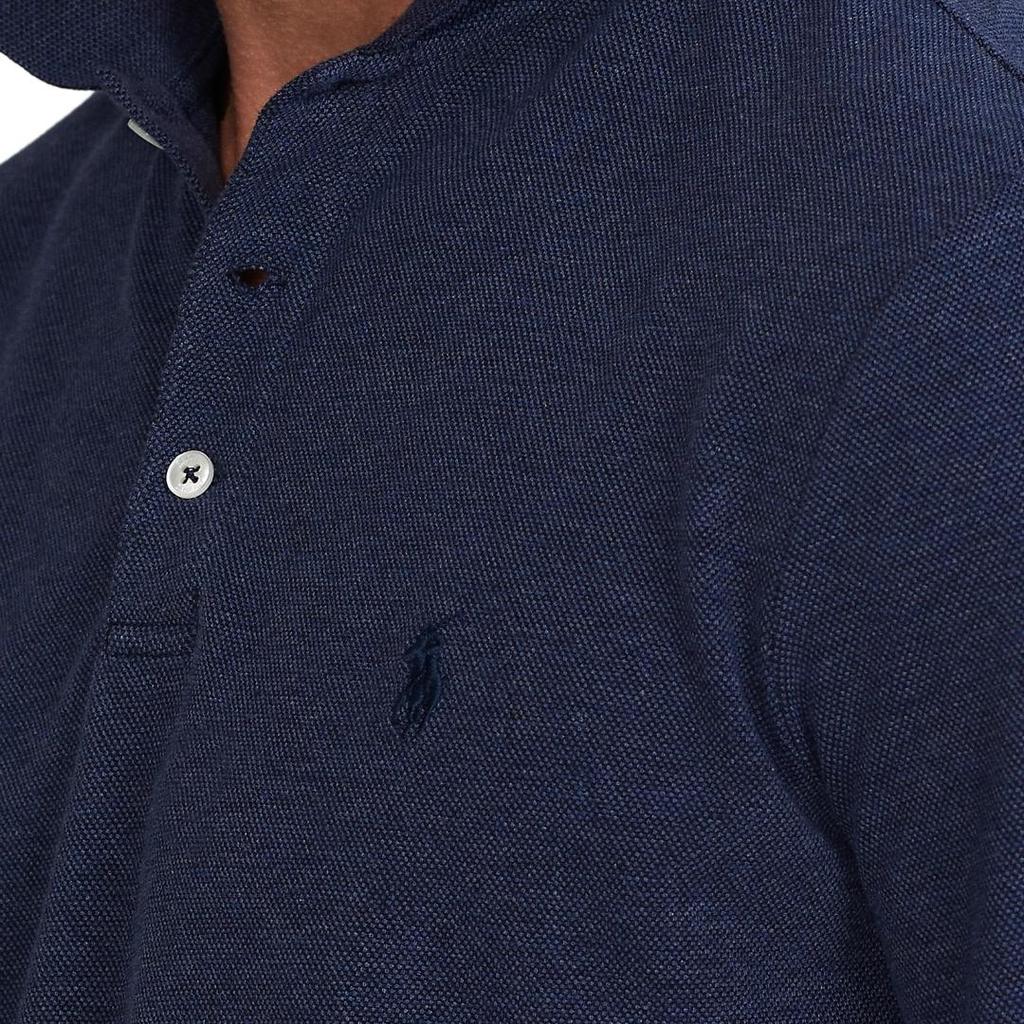 Polo Ralph Lauren Solid Color Small Pony Logo Embroidered Polo Shirt Long Sleeve Men tops Navy-Blue MNPOKNI16821634-410