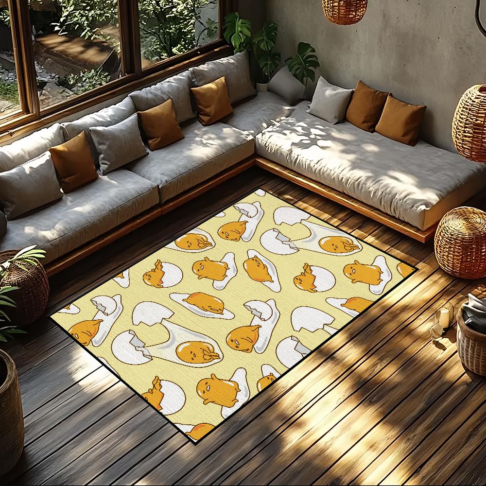 Cute Gudetama Lazy EGG Small Carpet Bedside Kitchen Bath Living Home House Bedroom Floor Mat Doormat  Decoration