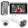 Wired Wifi Video Doorphone 7in Monitor Night Vision Intercom APP Remote with 2 AHD Cameras for Tuya