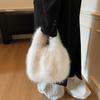 Women's Plush Handbag Solid Color Shoulder Bag