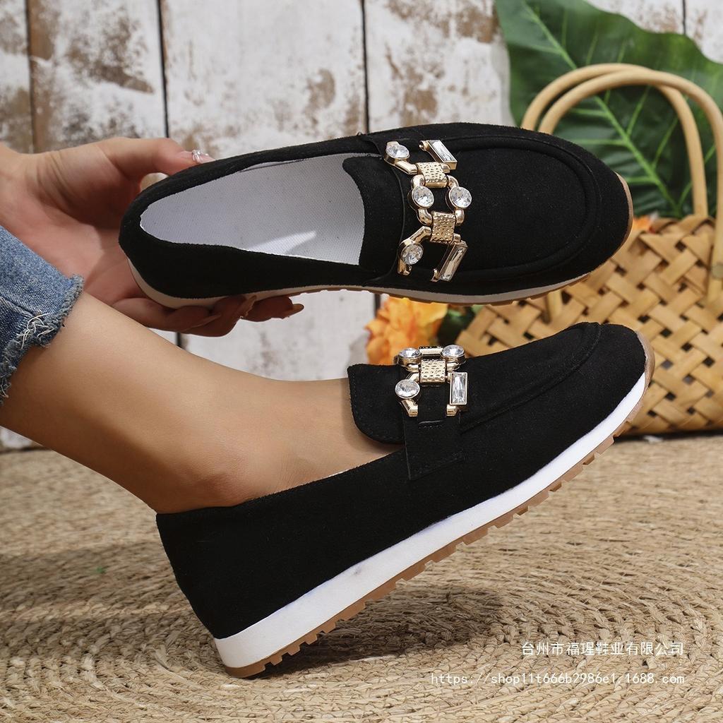 2025 summer shallow single shoes large size casual Roman style sports soft sole Doudou fashion women's shoes Europe and America