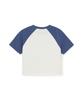 Emelbi Women'S Vintage Colorblock Crop T-Shirt Ny (Cream)