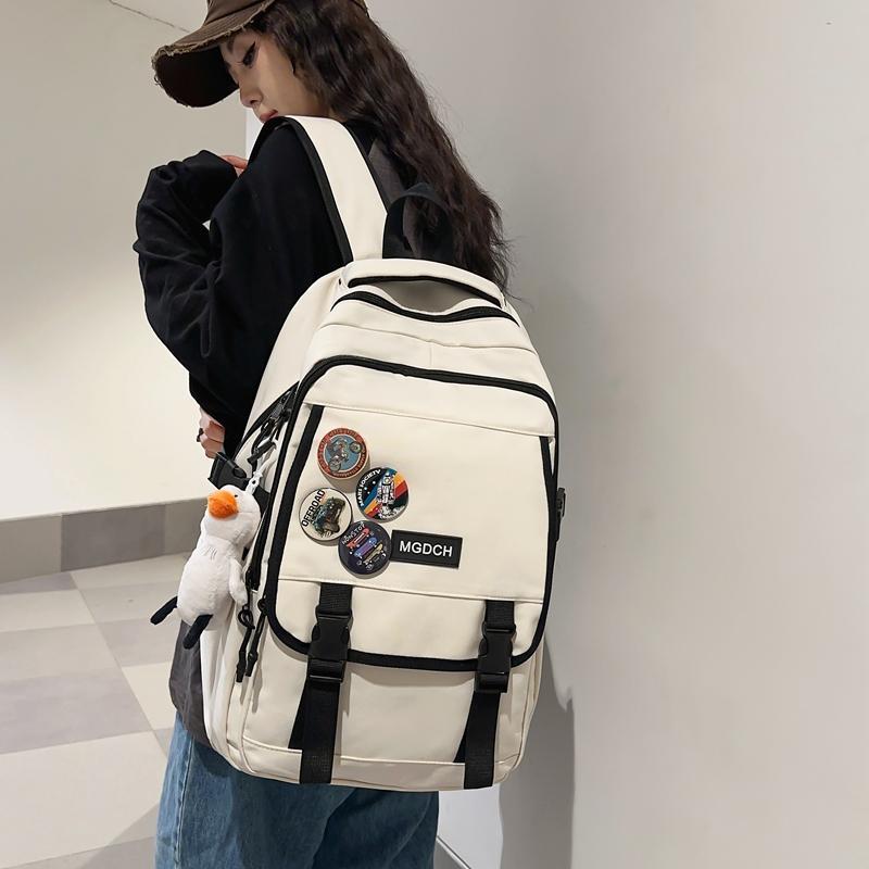 Male Large Capacity Backpack Female Middle School Student Schoolbag Unisex Travel Backpack