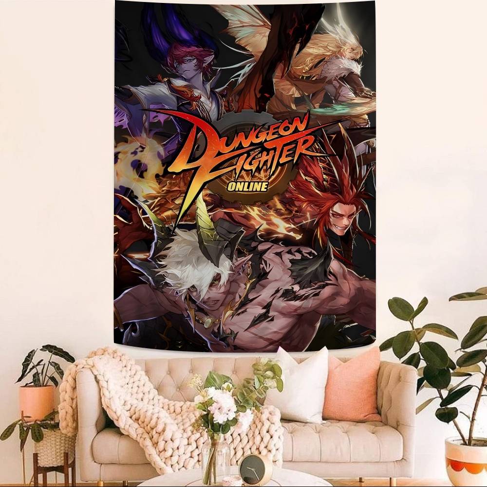 DDungeon AAnd FFighter Cartoon Tapestry Home Decoration hippie bohemian decoration divination Home Decor