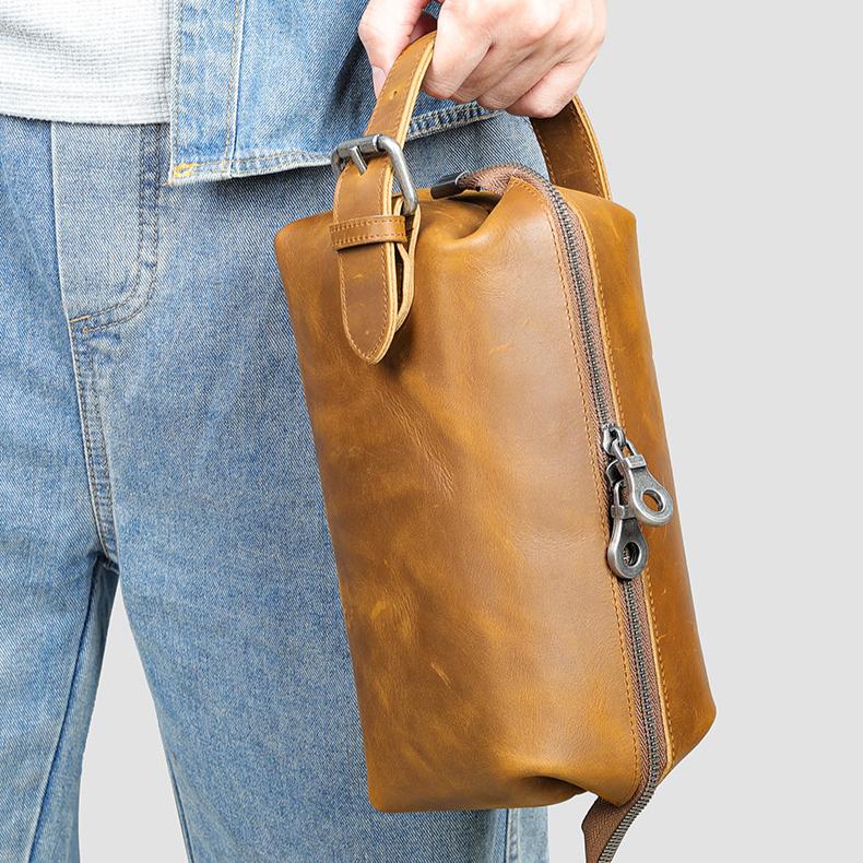 Сумка нагрудная из натуральной кожи Crazy Horse — фото 6