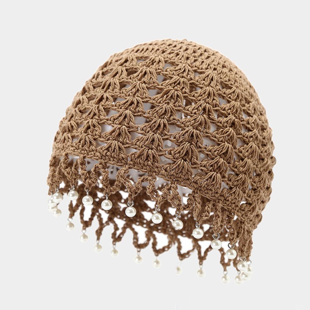 Nuovo berretto traspirante intrecciato a mano giapponese per donna, stile etnico estivo, sottile, traforato, dolce, a ciuffi