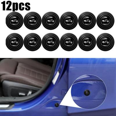 Almofada Anti-Colisão para Porta 12 Peças 2,8cm/1,10 Polegadas Acessórios Preto