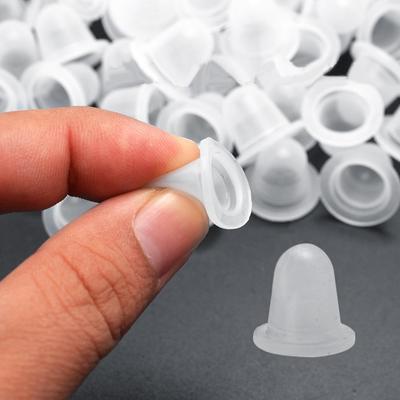 100Pcs Soft Silicone Ink Holder Tattoo Semi Permanent Makeup Pigment Cups Caps
