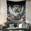 cute animal Wall Tapestry Aesthetic Wall Hanging Printed Fabric Blanket Decorative Tapestries for Bedroom Living Room Home Decor