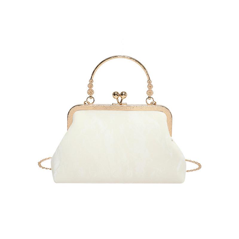 Vintage French Style Evening Bag 2024 Summer New Crossbody Bag Street Fashion Pu Shell Shape