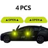 4PCS Car Door Reflective Warning Stickers: Increase Visibility & Safety with Easy-to-Apply Decals