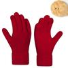 Ladies' Warm Knitted Gloves, Cycling Cold Resistant Double Layer Gloves