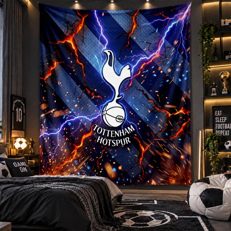 Wall Hanging Tapestry Tottenham Hotspur Print Cloth for Living Room Bedroom Home Decor