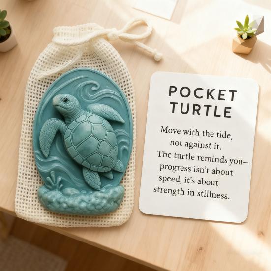 Zvířátko do kapsy na mazlení s pozitivní kartičkou Emoční podpora Láska Srdce Vlk Želva Sova Králík Vrána Kapesní žeton Dekorace Inspirativní Povzbuzení Dárek