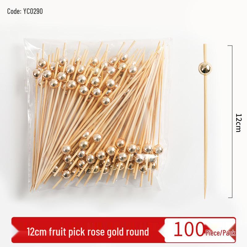 Creative Bamboo Fruit & Flower Picks for Parties, Cocktails, Burgers, & Easter Decorations