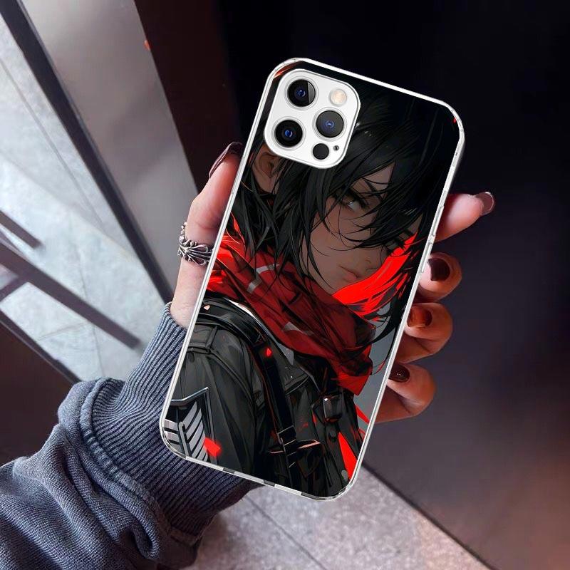 A-Attack on T-Titan Annie Mikasa Phone Case For iPhone 17 Air 11 13 Mini 14 15 Plus 16 12 Pro Max 16E SE 7 8 Pattern Soft TPU Ba