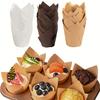 50pcs Tulip Muffin Cases Paper Cupcake Baking Cups Oilproof Cupcakes Liner Baking Muffin Box Cup Cake Decorating Tool Wrap Case