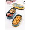 Large Capacity 700ml Bento Box, 2-Tier, Insulated, Leak-Proof, Includes Dinnerware, Chopsticks, Spoon, and Fork, Microwave Safe, Perfect for Commuting