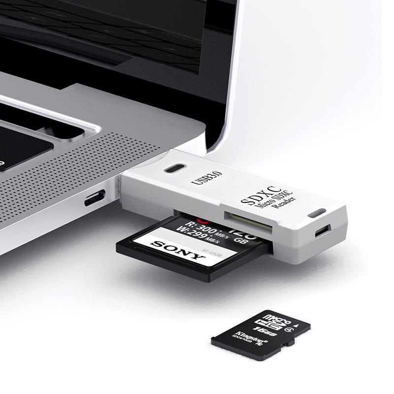 High-Speed USB 3.0 Multi-Functional Card Reader: SD, TF, Mobile, Camera, Computer Compatible, Plug and Play.
