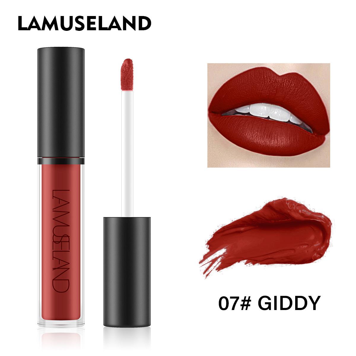 

LAMUSELAND 12 цветов водостойкий стойкий блеск для губ матовая жидкая помада 4 г