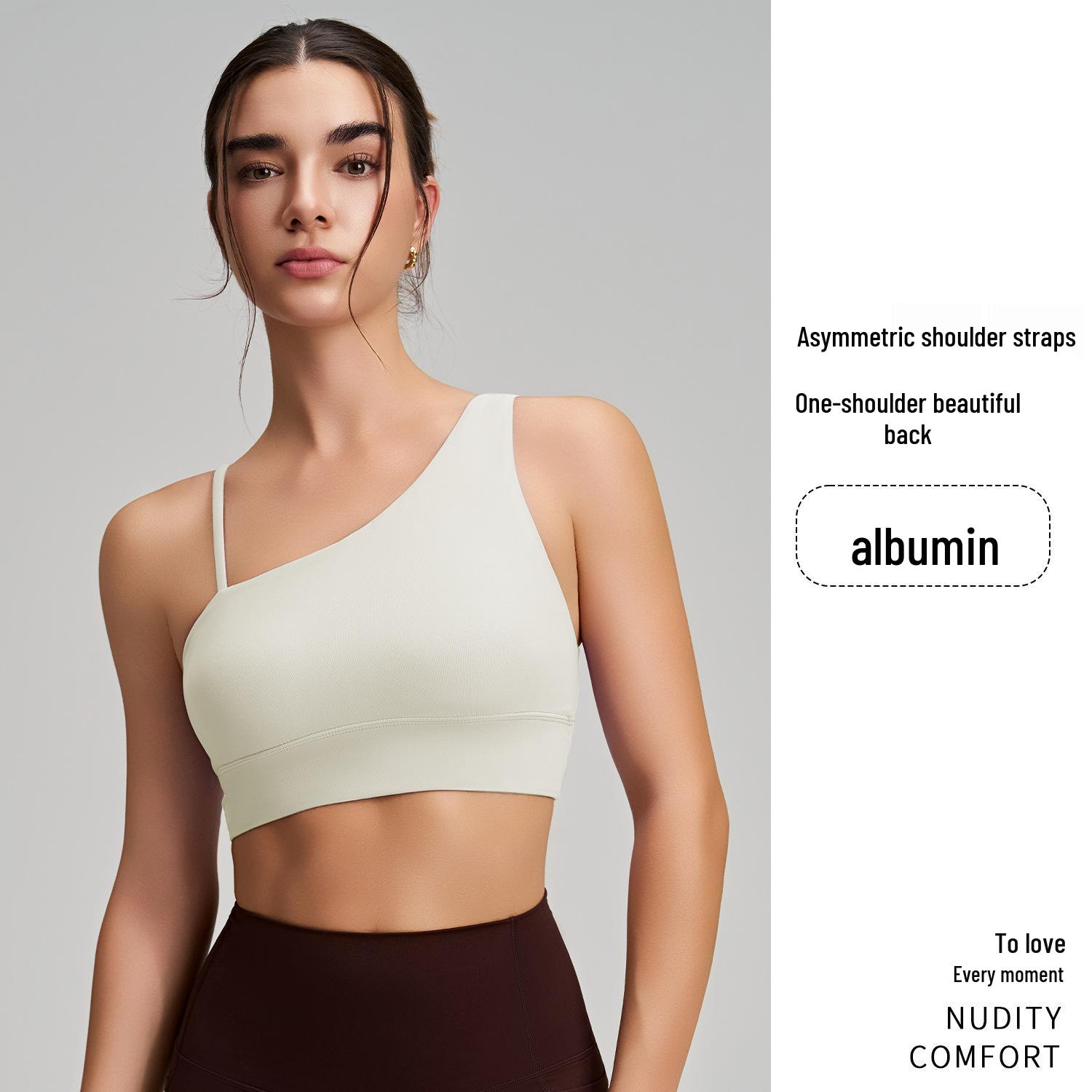 

New Cross-Back Irregular Yoga Bra - Quick-Dry Sports Elastic Fitness Vest M