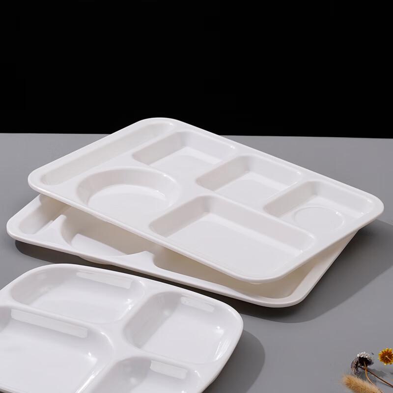 Yangge Melamin rechteckige Essensschale mit 6 Fächern