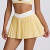 QYZJ High-Waisted Quick-Dry Pleated Skirt: Casual, Breathable, Anti-Exposure Running & Fitness Skort