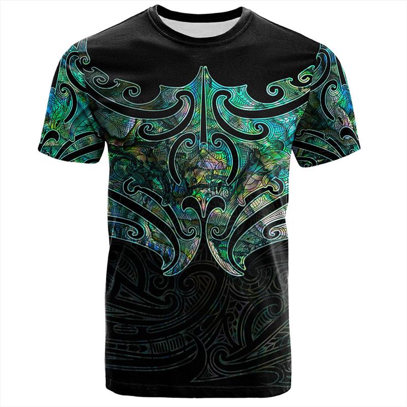 Summer 3D Print New Zealand Maori Tribal Patterns T Shirt For Men New Zealand Waitangi Day Graphic T-shirts Tees Shirts Clothing
