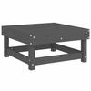 VidaXL Garden Footrest with Cushion, Stool, Seat, Pouf, Outdoor Patio Balcony Terrace Furniture, Grey Wood 825438