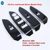 Matt / Carbonfaser-Optik Autotürgriff Fensterheber Schalter Knopf Panel Abdeckung Zierleisten Zubehör für Mazda CX-3 CX3 2015 -