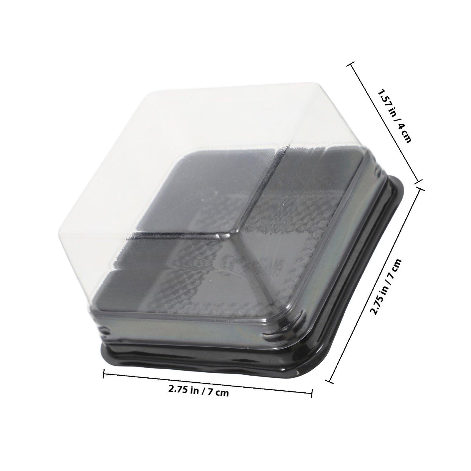 

1Set Pet Transparent Cover Egg-Yolk Puff Holder 50G Square Blister Box Moon Cake Container Sealed Protective Food Packaging