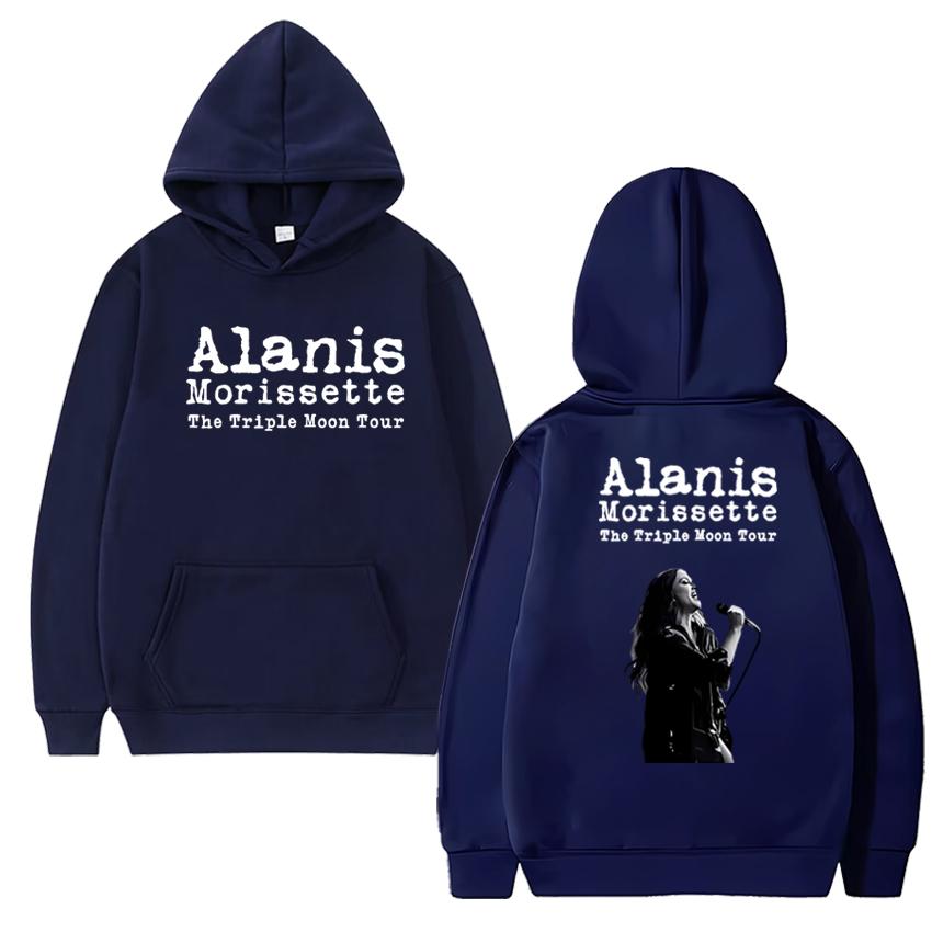 

Hot Alanis Morissette The Triple Moon Tour Double Sided printed Sweatshirt Unisex fashion Y2k Hoodie Men women Fleece pullovers 3XL