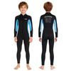 Kinder Ganzkörper-Neoprenanzug Schnorcheln Tauchen Surfen Warm Thermisch Langarm Hose UV-Schutz Schwarz Hellblau