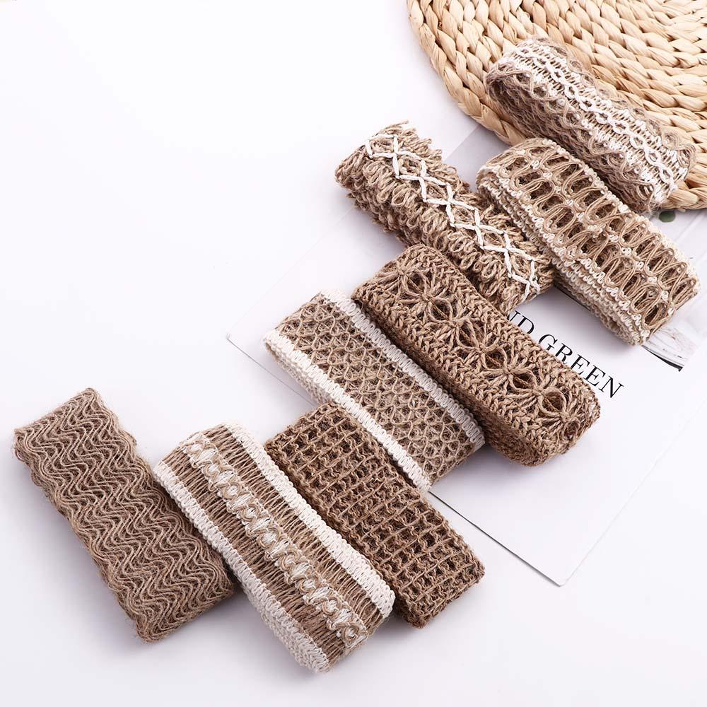 Ornament Woven Lace Gift Wrapping Crafts Jute Ribbon Hemp Rope Wedding Party Supplies Burlap Roll