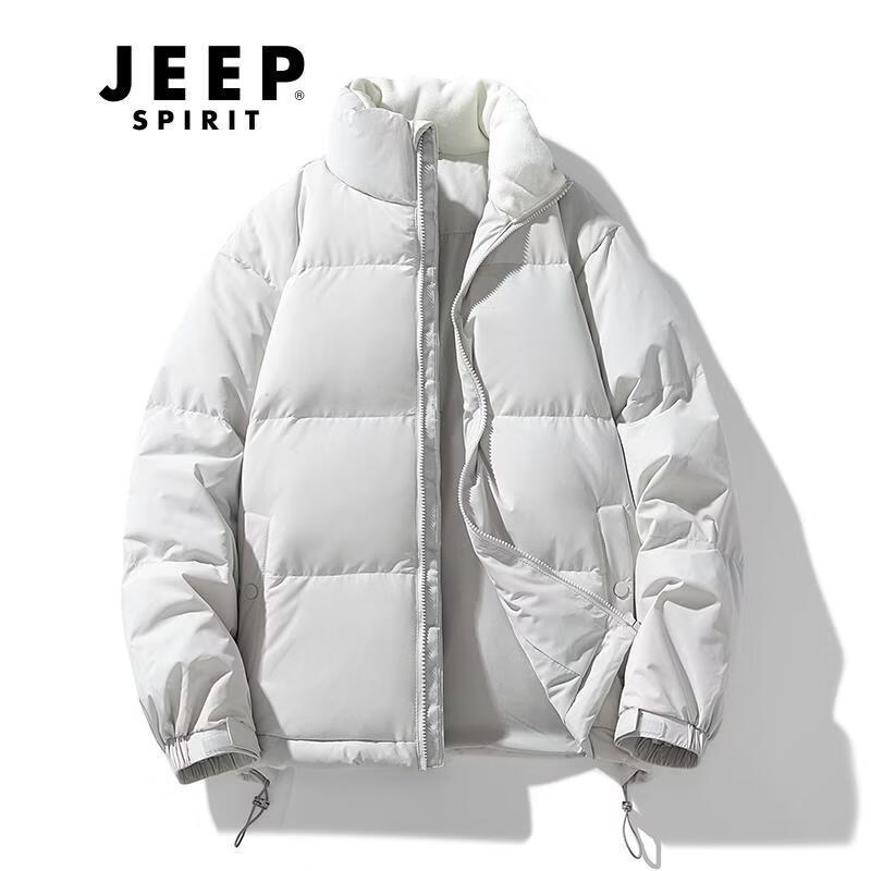 

JEEP SPIRIT Unisex White Duck Down Puffer Jacket L