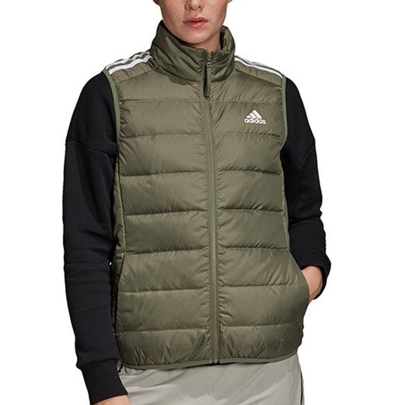 Adidas Casual Windproof Warm Sleeveless Down Vest Women Vests Army-Green GH4587