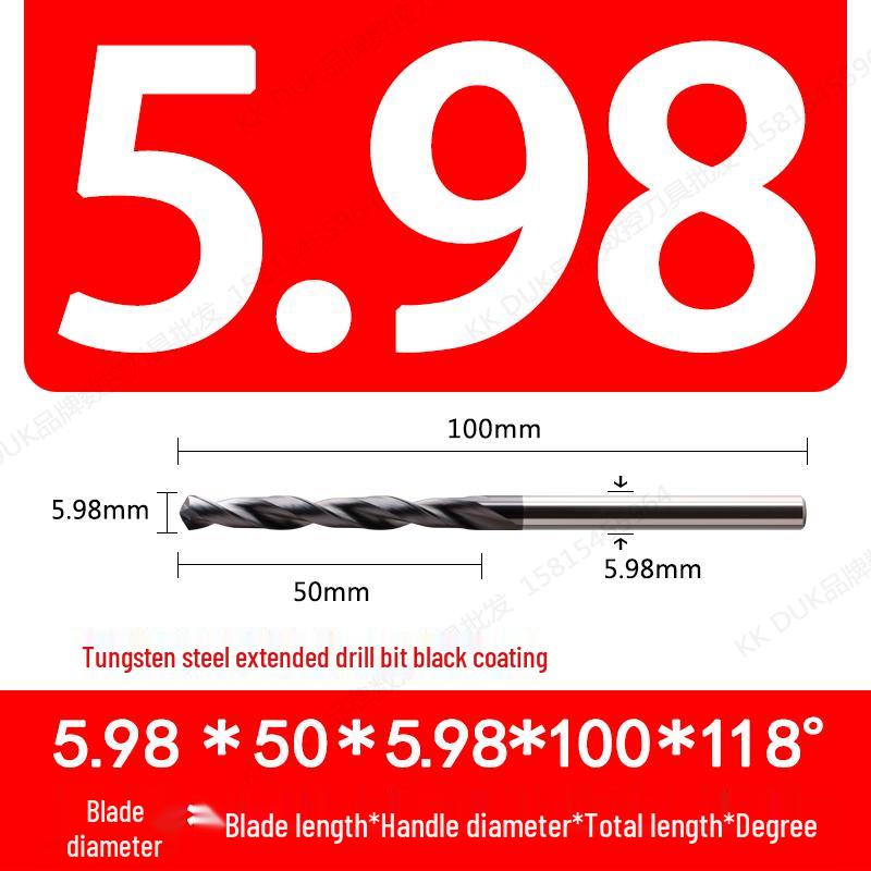 Straight Shank Solid Carbide Drill Bit Set (5.91–5.99mm)