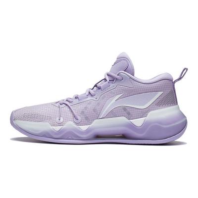 LiNing Blade 2 Low Stoßdämpfung Rutschfest Abriebfest Stützend Herren Basketballschuhe Flieder-Lila ABAS039-13
