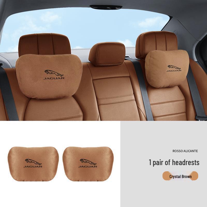 Atmungsaktive Nackenstützen-Kopfstützen aus Wildleder für Jaguar XEL/XFL/F-PACE Autositze