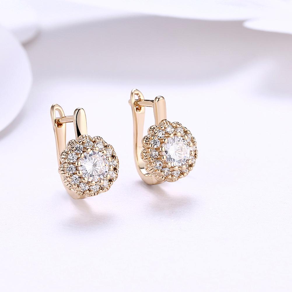 New Arrival Gold Color Earrings For Women Wedding Party Ear Ring Jewelry  Romantic